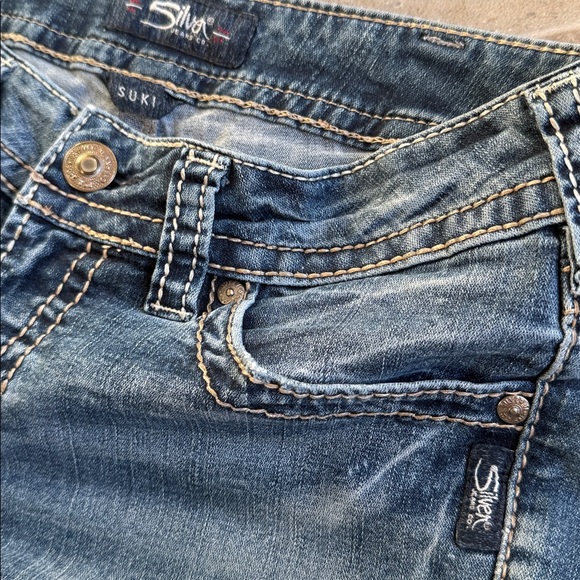 Silver SUKI slim boot cut W30/L31 Classic Blue Denim Jeans - Picture 4 of 11